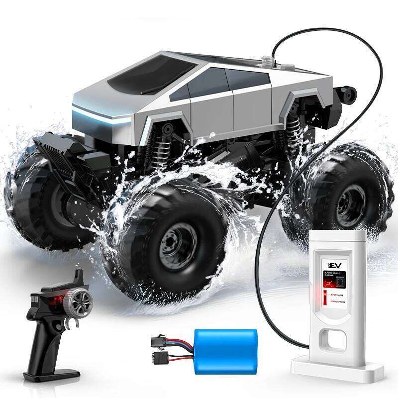 Cybertruck RC Kids Toys for kid Remote Control Car Amphibious Truck 4WD All Terrain Off-Road Pickup1:16 Scale 2.4GHZ C260305