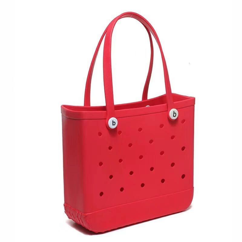 2026 In Stock EVA Beach Bag Hole Bag Large Travel Storage Handbag Luxury Handbag Injection Molded Vegetable Basket Printed EVA Hole Bag