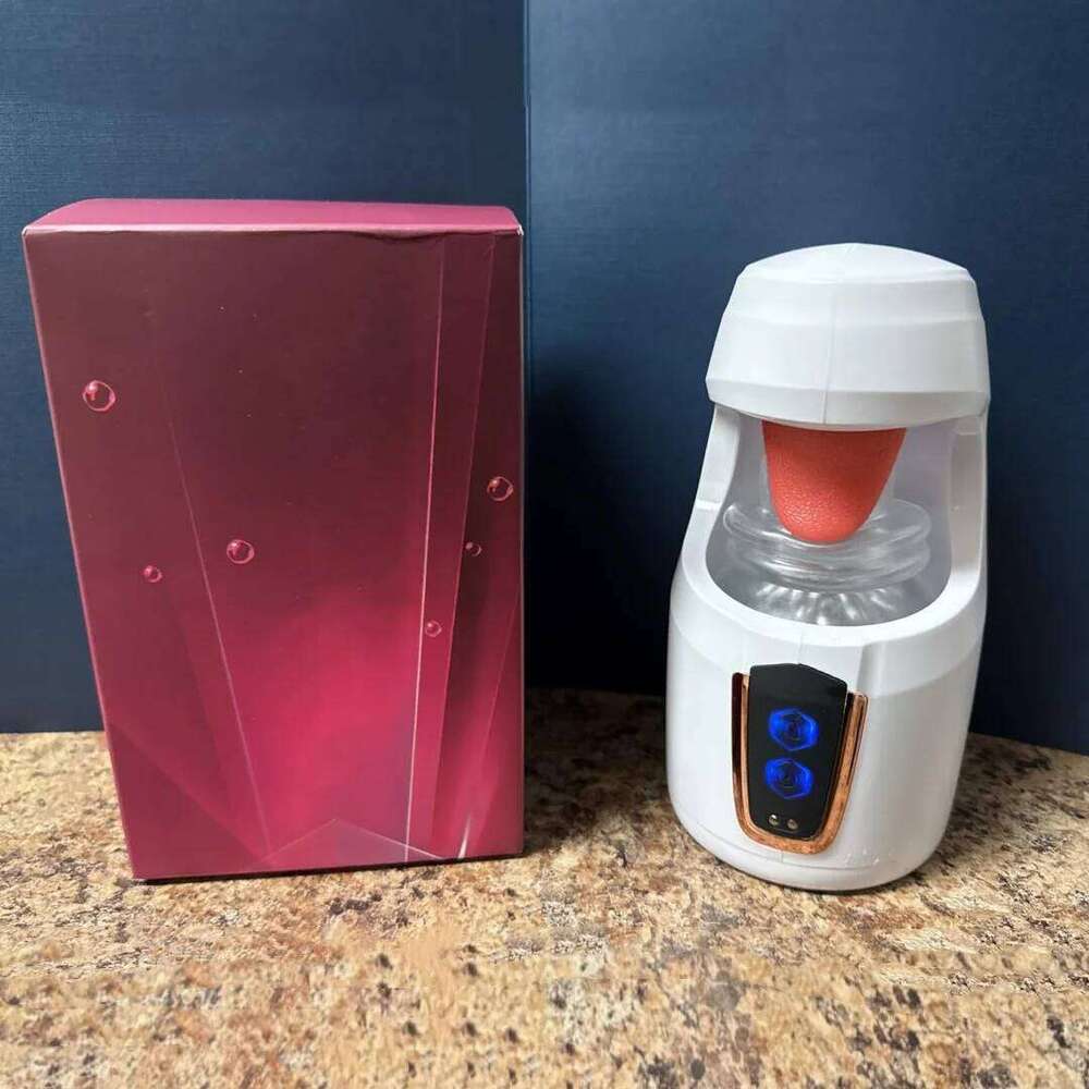 KUSHOR Tongue Licking Male Masturbator 10 Thrusting Blowjob Machine Stroker Glans Training Sex Toys for Men Pleasure W260305