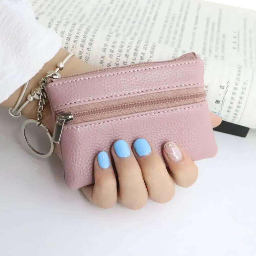 Fashion PU Leather Card Holder Mini Luxury Zipper Coin Change Purse Pouch Gifts C260304