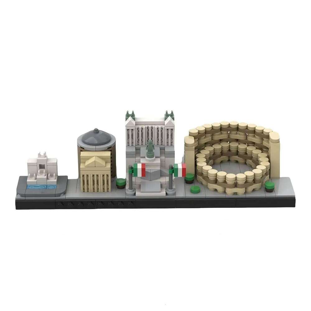 Roman Skyline Building Blocks MOC-200073 Architectural Street Scene MOC-176282 Assembly Model Puzzle Kids Toy Boy Birthday Gift Z260306