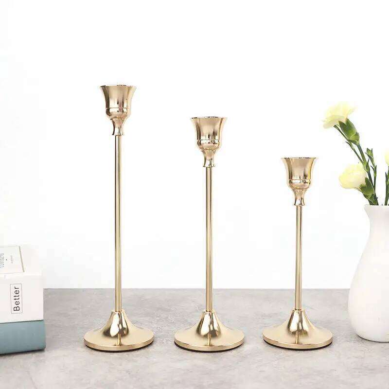 1/3Pcs/Set European Style Metal Holders Fashion Wedding Table Candle Stand Exquisite Candlestick Christmas XJ260305