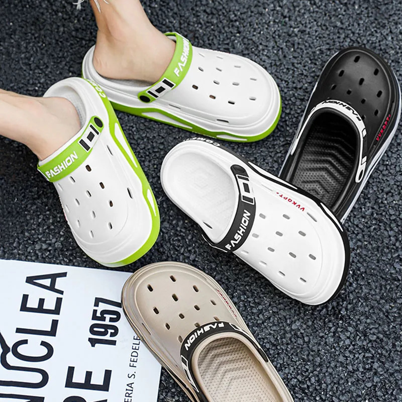 fashion sandals Mens EVA casual comfortable hole garden shoes outdoor mens beach sandals indoor home unisex slippers 260304