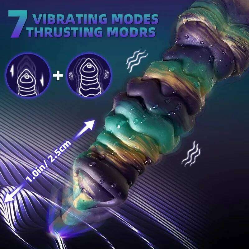 Inch Female Sex Toys - 4in1 Dragon Vibrator, Monster Big Simulation Thick Anal Dildo 10 Modes of g-spot Stimulat W260305