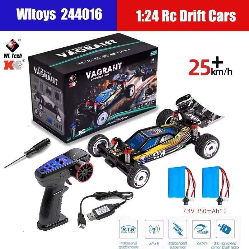 New WLtoys 244016 2.4G High-Speed 1:24 RC Car 25km/h Brushless Motor 2WD Drift Racing Toys Model Christmas Gift C260305