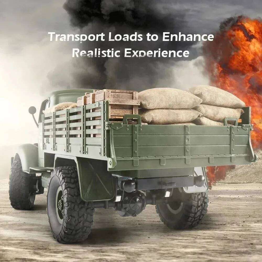 JJRC Q60 1:16 Simulation THAAD Six Wheel Military Truck Model Off-Road Climbing Children's RC Car Toys Christmas Gift C260305