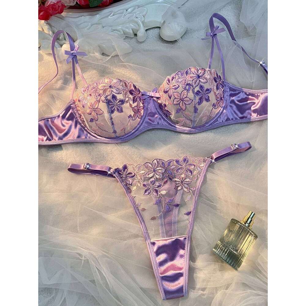 Valentine's Eve Light Purple Danube Group Ladies Sexy Lingerie Bra Women's Suit - the Temptation of a Seductive Night
