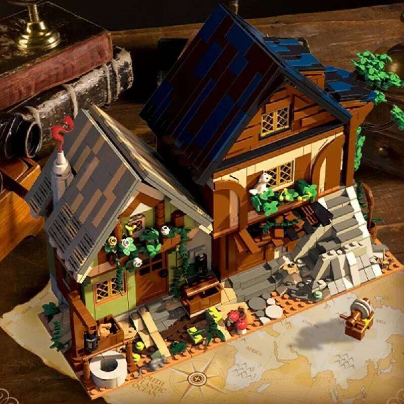 2225PCS Medieval Mystic Cabin Modular Buildings Sets Secret Cottage City Stree View Architecture Blocks Kit Gifts for Adult Kids Z260306