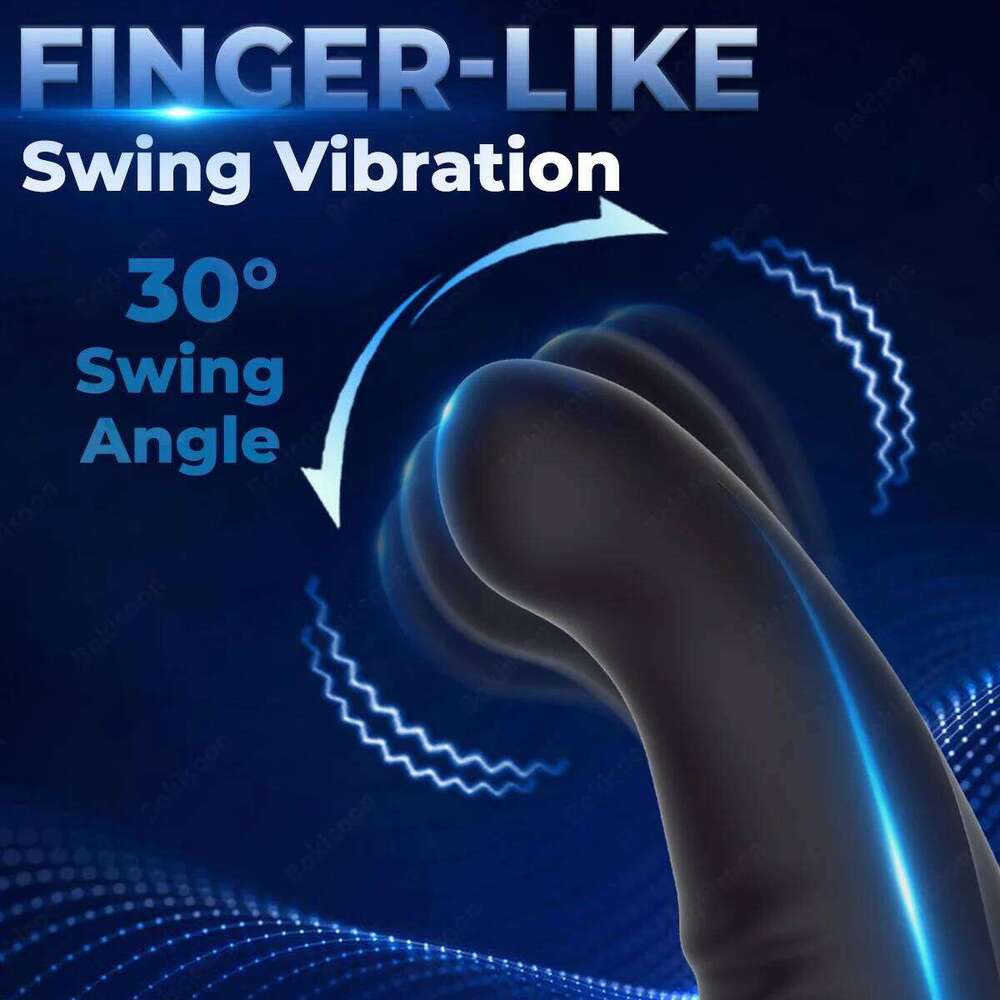Wiggle Prostate Massager Anal Vibrator Men Remote Control Dual Vibrating Butt Plug Perineum Stimulator Sex Toy for Couples W260305