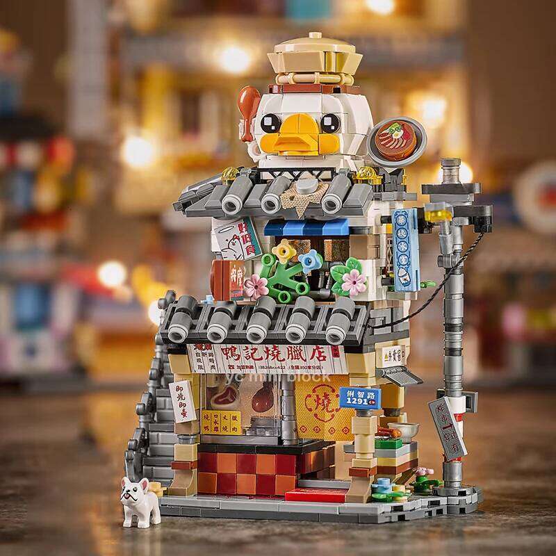 New Mini Snack Street Food City Village Building Block DIY Streetview Decoration Friends Assembly Brick Sets For Girls Kids Gift Z260305