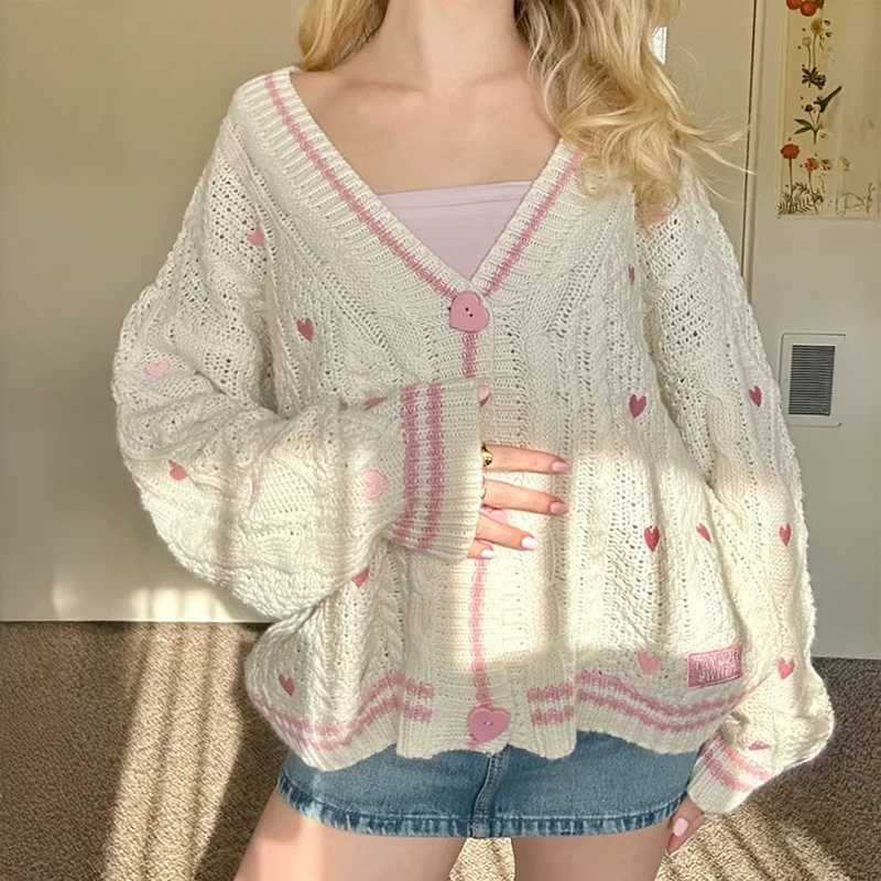 Lover Cardigan with Star Embroidery Pink Heart Cosy Soft Knit TS Cardigan Tay Sweater Jacket Vintage Fall Winter 1989 M260306