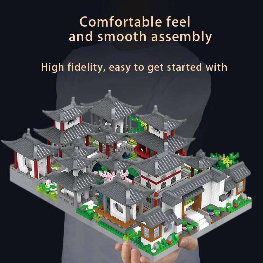 China Blocks Suzhou Garden Building Scene Micro Particle Assembly High Difficulty CHILDREN'S Toy Decorations Z260305