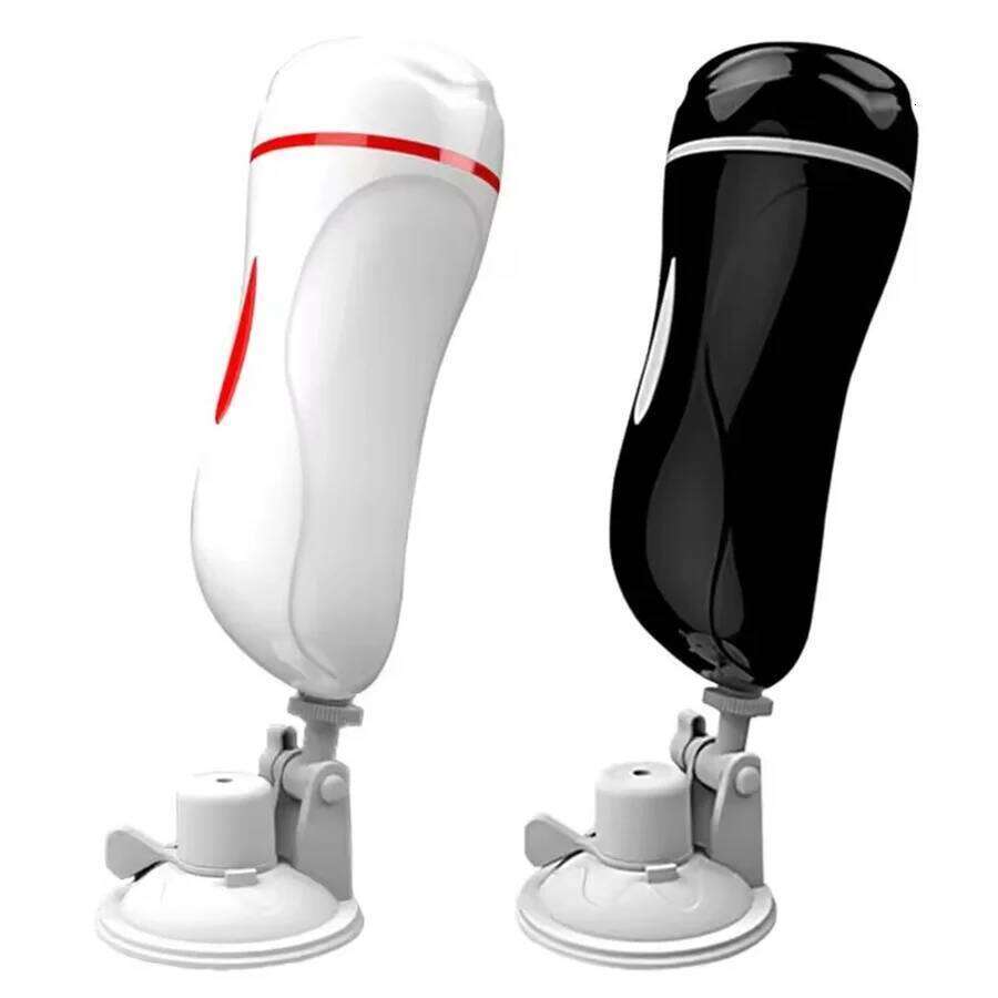 Dual Channel Anal Masturbation Cup Realistic Vagina Pussy Penis Pump Vibrator Male Mastrubator Blowjob Erotic Sex Toys W260305