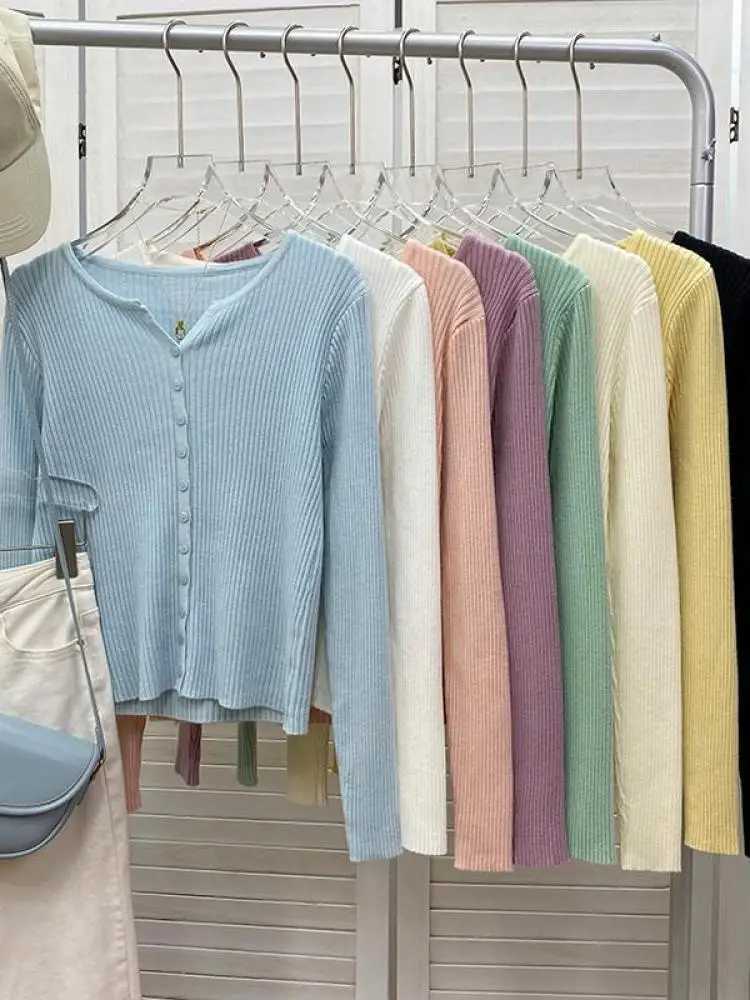 zjaiss 2026 New V-Neck Temperament Small Fragrant Wind Women Loose Sweater All Sweater Coat Special Offer Cardigan M260306
