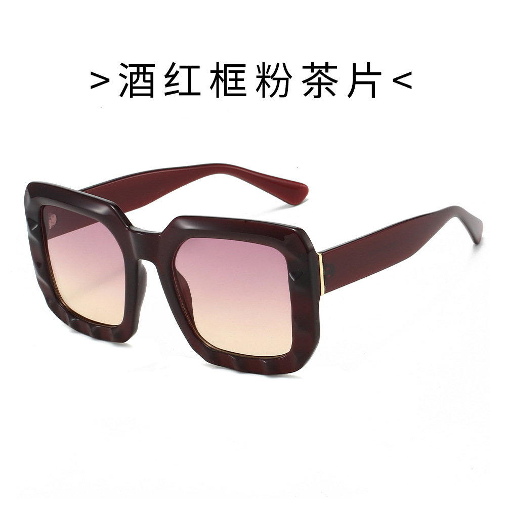 Cool European and American Personalized Square Simple Trendy Sunglasses Wholesale in Stock Non-Prescription Glasses