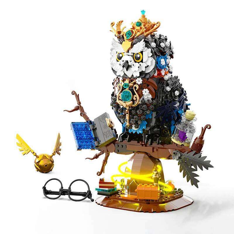 1288pcs Magical World Owl Magic Book and Lights Building Blocks MOC Animal Bird Models Boys Assembly Toys Kid Christmas Gifts Z260305