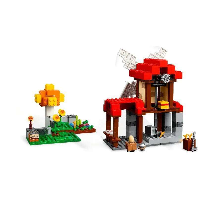 462PCS Creative The Windmill Farm Building Blocks With 3 Figures Assemble Bricks Toy Gift For Children Kids Adult Z260305