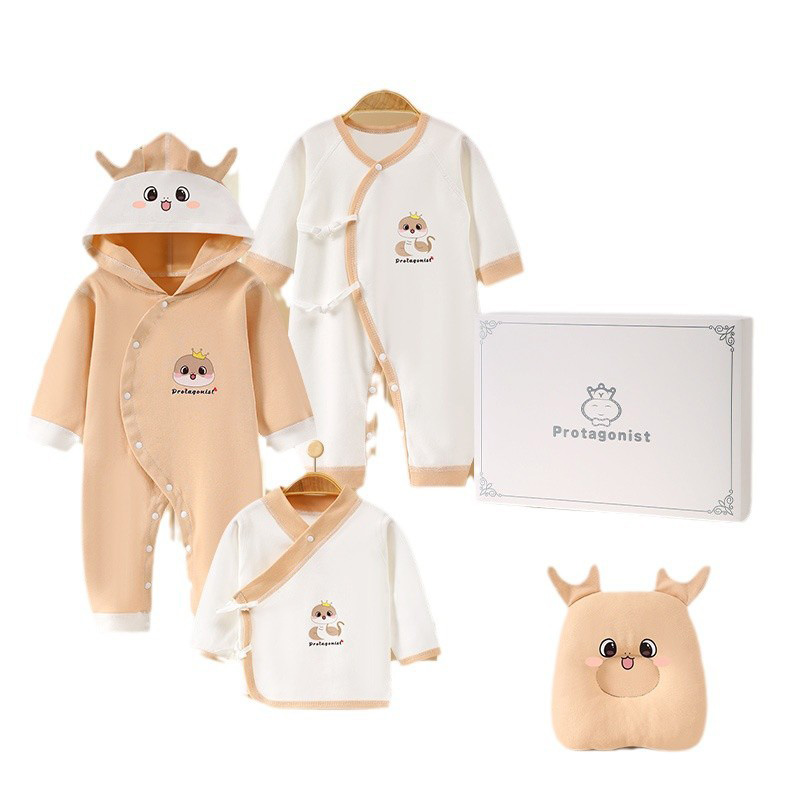 pure color A large quantity of 100% cotton baby clothes, in various colors. Enclosed in gift boxes, they can be given as gifts.
