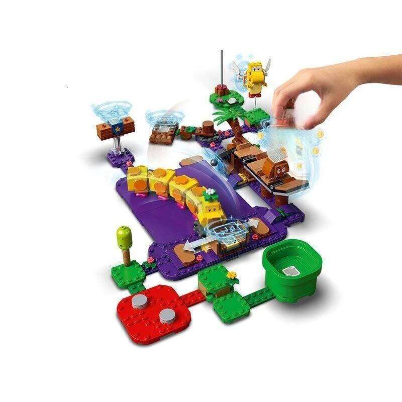 Super Brothers Series MOC Building Blocks Assembling Adventure Maomao's Poisonous Swamp Expansion Level 71383 Children's Toys Z260306