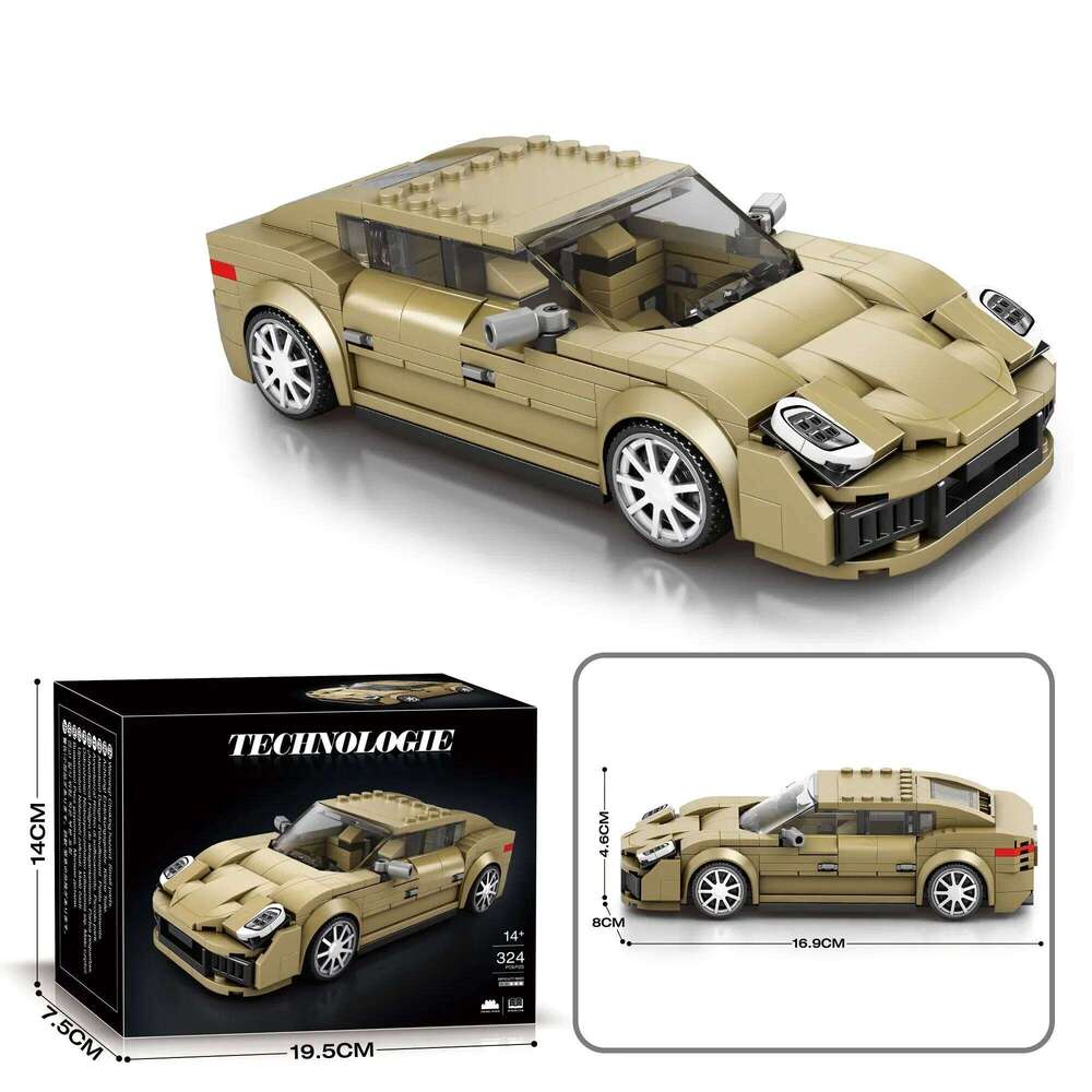 324PCS Luxury Coupe Building Blocks Classic Speed Car Model Technology Bricks Desktop Decoration Kids DIY Toys Birthday Gift Z260305