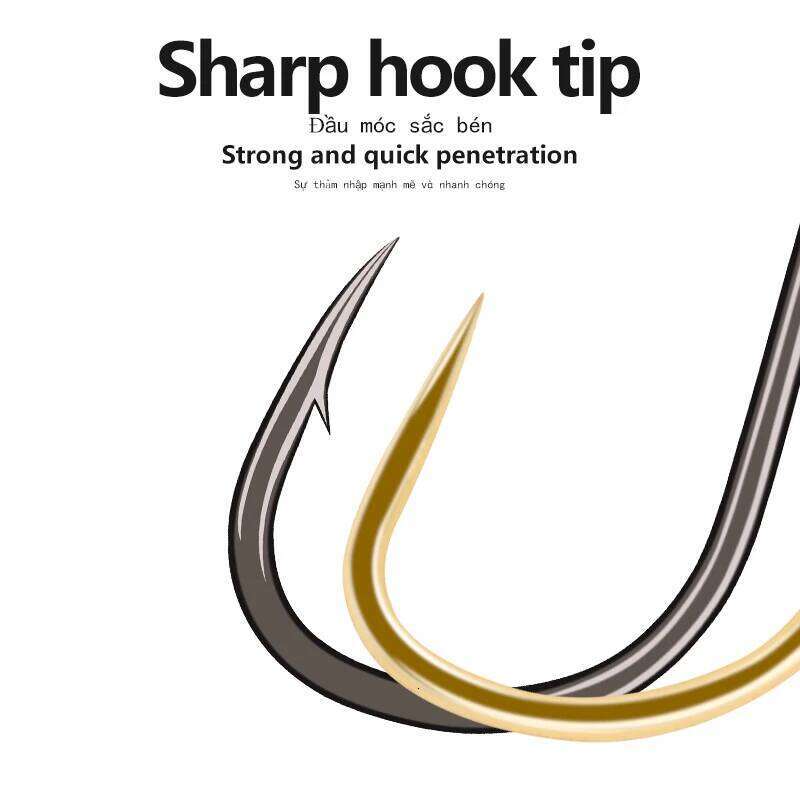 100pcs/2Bottles Barbless Hook High Carbon Steel Material 1# 2# 3# 4# 5# 6# 7# 8# Crucian Preferred Fishhook Fishing Tool S260305