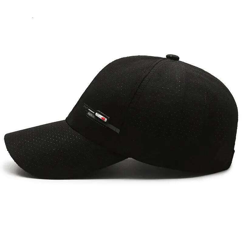 Summer Small Leather Label Quick-dry Baseball Outdoor Sports Running Duck Cap Fashion Trend Simple Hat Men Y260304