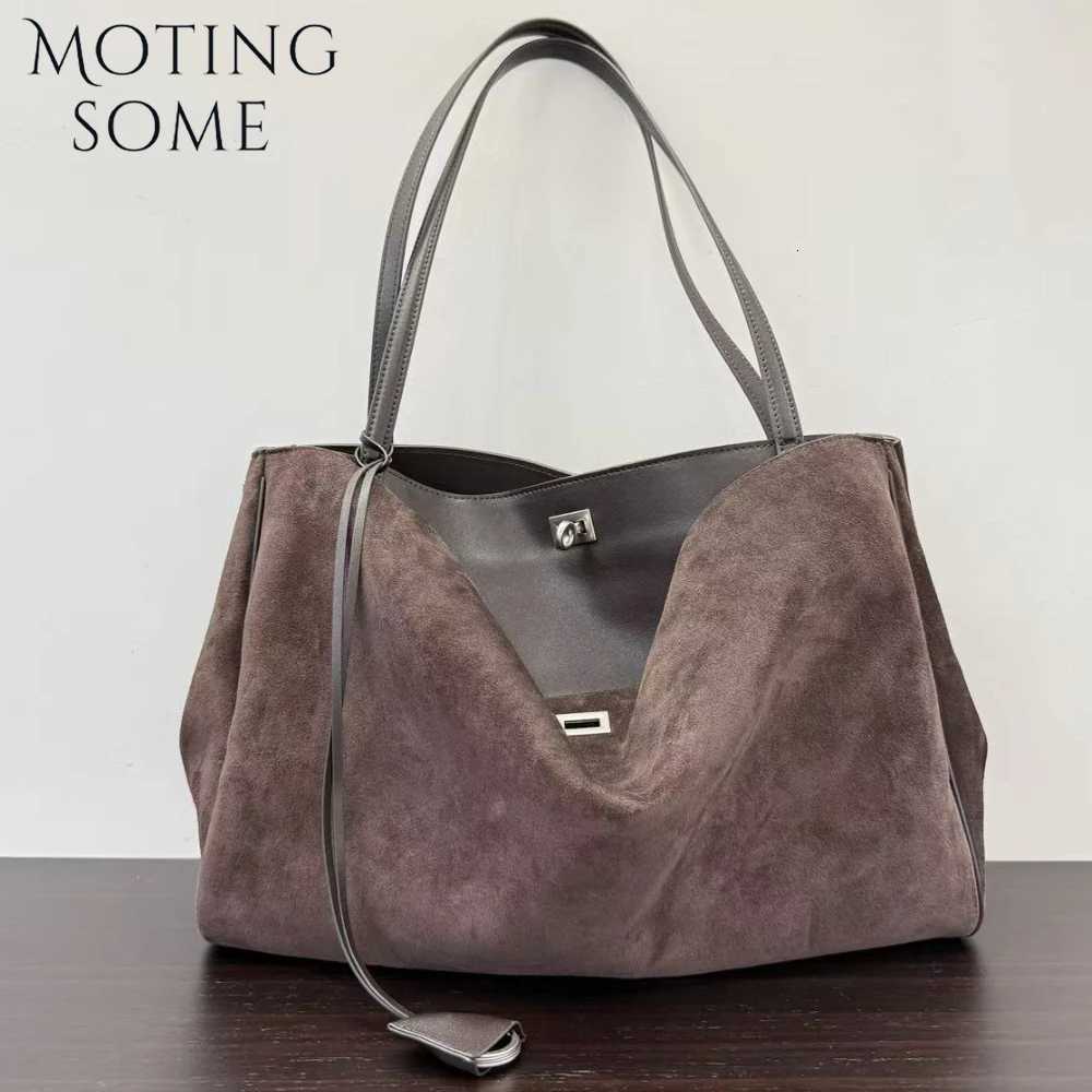 Motingsome New in Handbag Woman Designer Bags Suede Shoulder Messenger Tote Oversized Winter Tote Fashion Lady Purse H260306