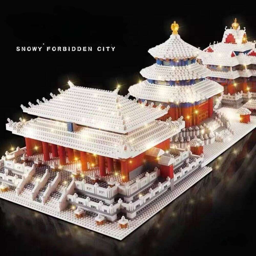 MOC Forbidden Snow Landscape Garden Architecture Building Blocks Set Winter Palace Tower DIY Toys For Children Special Day Gifts Z260306