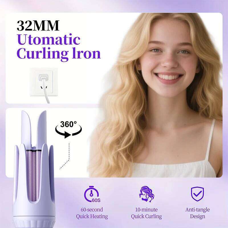 Automatic Iron 32mm Curler Ceramic Rotating Professional Waver Curling Tool Hair curler for long hair 26Y0306
