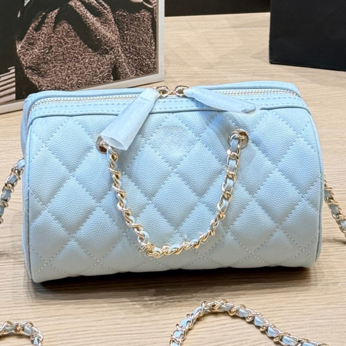 26SS New High Quality Shoulder bag 25K Bowling Designer Tweed Bag Classic Luxury Handbag Soft Shoulder Women Tote Bag