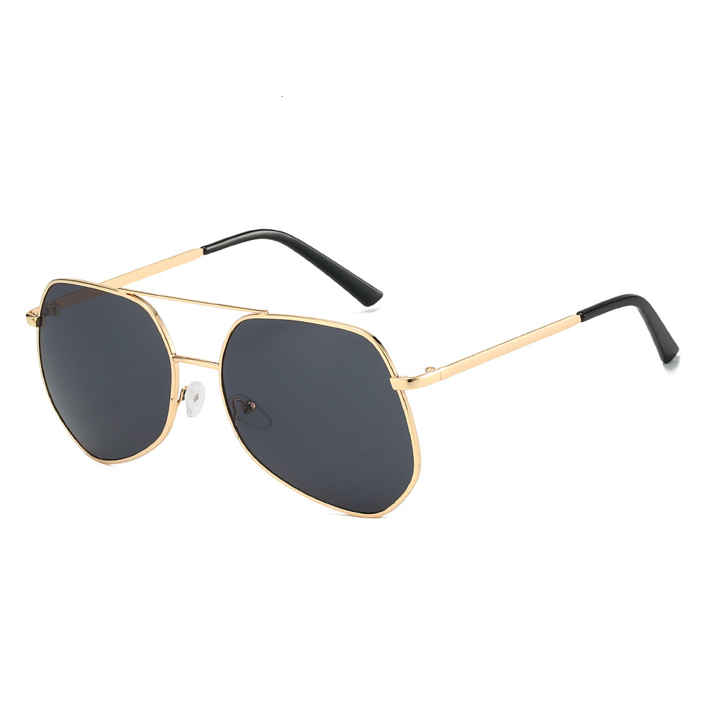 New Square Pilot Thin Metal Frame Outdoor Anti-UV High-end Driving Sunglasses