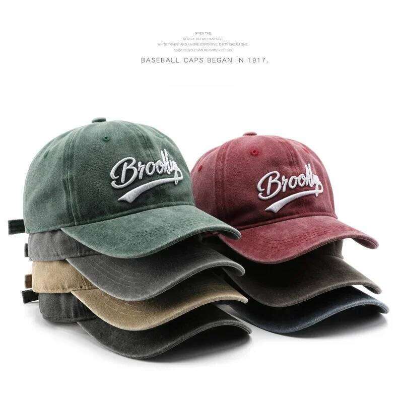 2025 Spring/Summer Unisex Cotton Baseball Cap Vintage Washed with Alphabet ALWAYS Embroidery - Hip-Hop Inspired Snapback Design Y260304