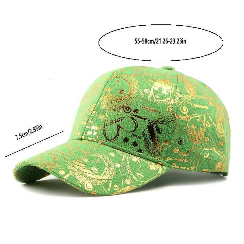 New Graffiti Baseball Cap Gold Stamping Outdoor Hip-hop Joker Cap Street Cool Baseball Hat For Men And Women Sports Hat S260306