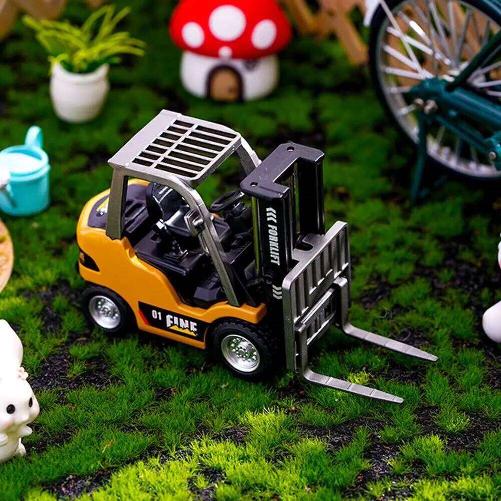 Forklift Friction Toy Vehicle Engineering Remote Control Mini Rc Car 1:64 Desktop Alloy Simulation Interactive Children C260305
