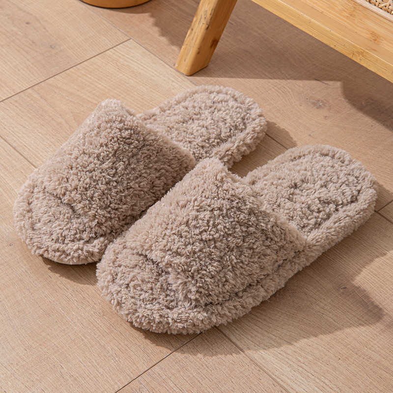 Plush open-toe slippers for women comfortable for indoor and outdoor use cute and soft slip-on house shoes a gift for mothers and bridesmaids S260305