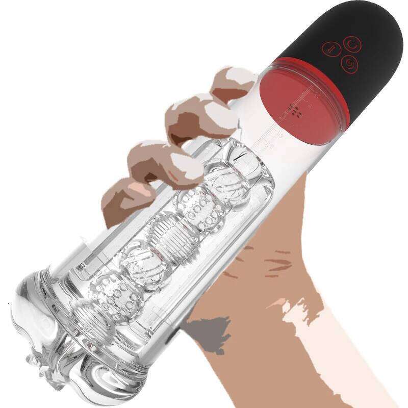 Electric Penis Pump Male Masturbator Penile Vacuum Automatic Enlargement Enhancer Adult Sex Toys Blowjob Cup for Men W260305