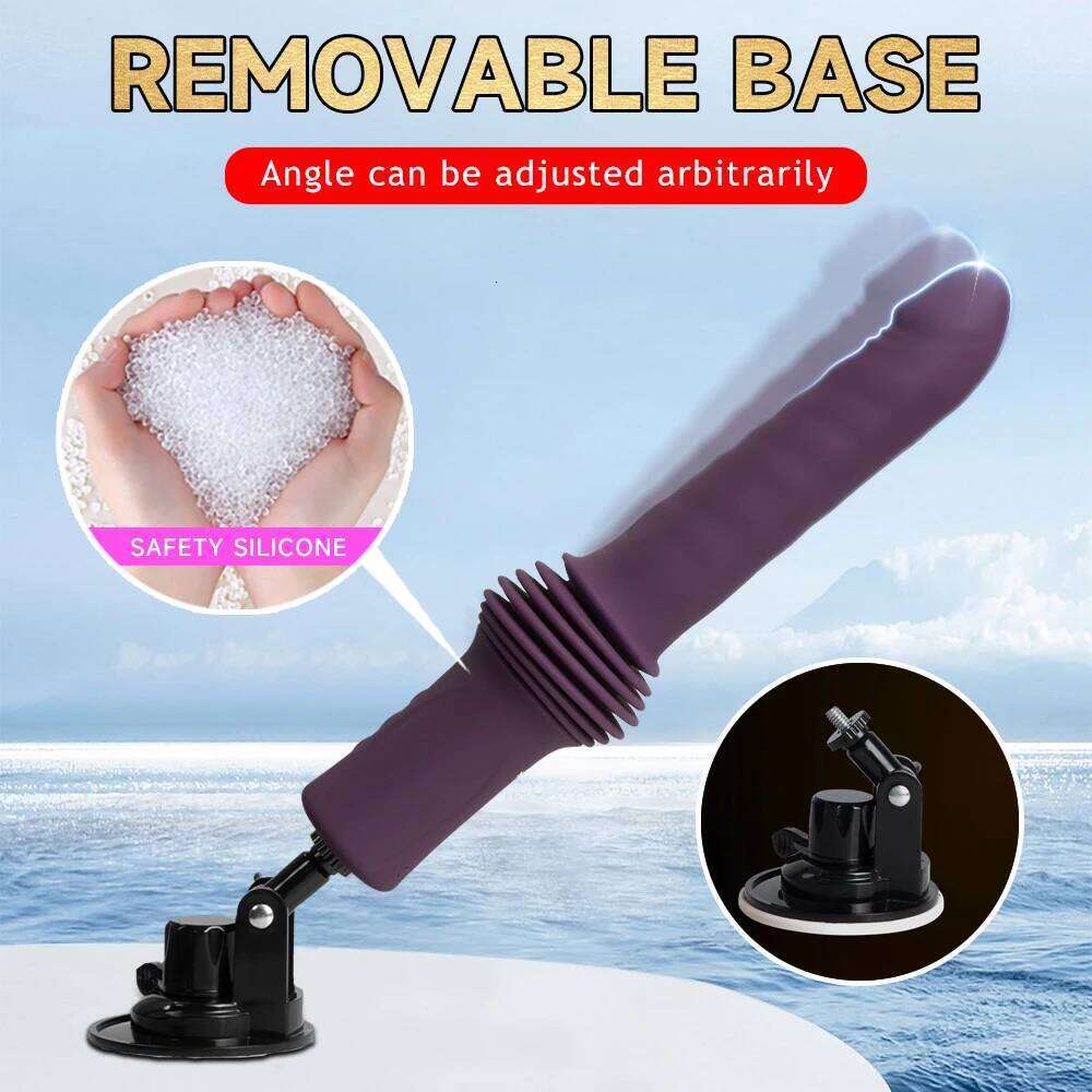 Automatic Thrusting Dildo Vibrator Machine Vagina G Spot Telescopic Massager Retractable Clit Masturbation Sex Toy for Women W260305