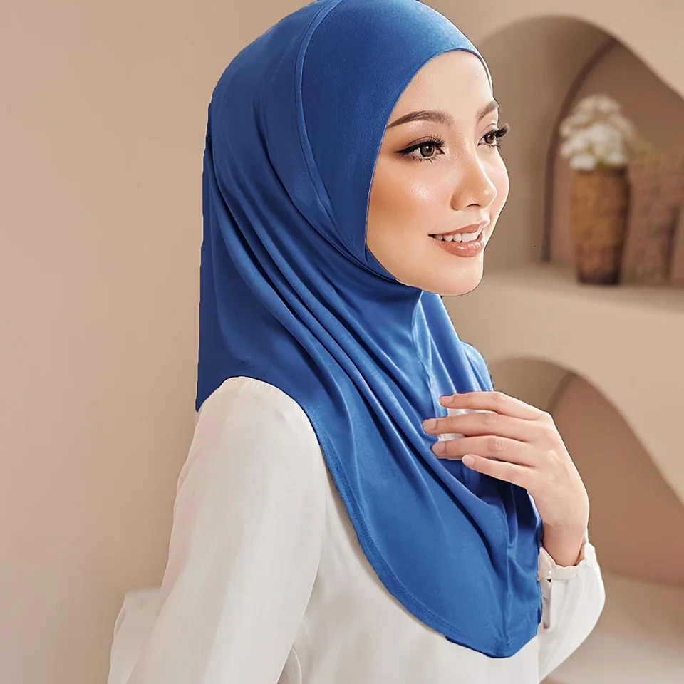 Instant Ready to Wear Hijab Muslim Women Stretchy Sports Hijab Scarves Malaysia Headwraps Caps 260304