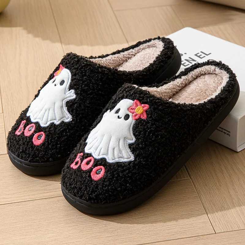 Kids Slippers House Shoes Cartoon Winter Shoes For Girls Warm Anti-slip Soft Bottom Pink White Shoes Size 36-45 S26030586UH