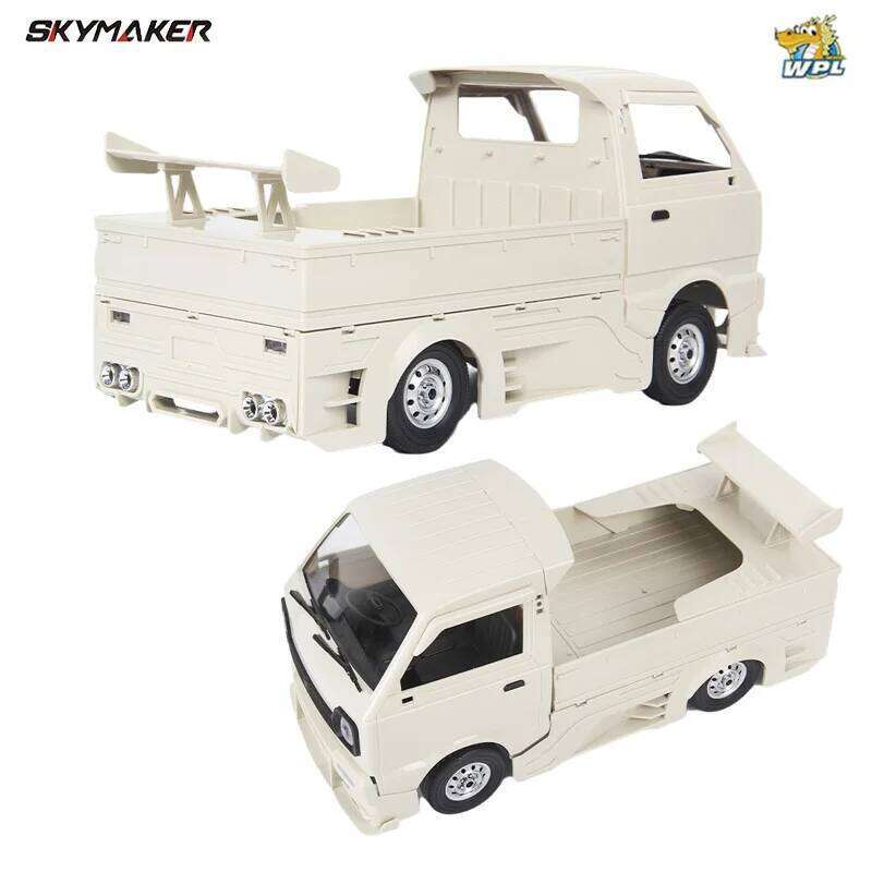 WPL Suzuki Carry 1/10 Dirft Climbing Truck LED Light On-road 260 Brushed Motor Pink D12 Car 1:10 For Kids Gifts RC Toys C260305