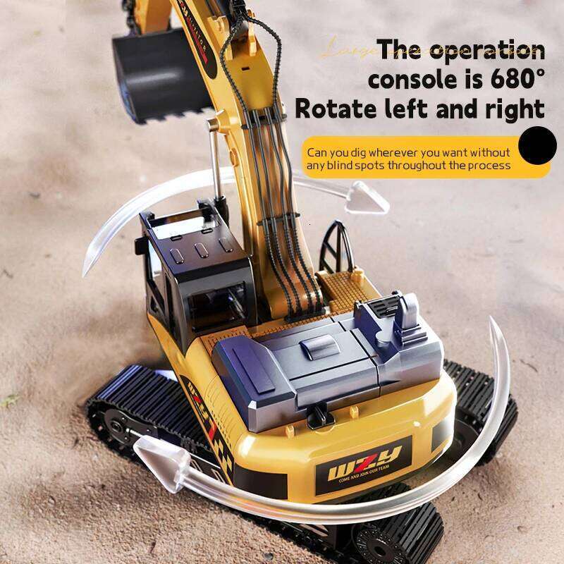 12/13/15 Ch Alloy Car Remote Control Excavator Rc Clawer Engineering Vehicle Floor Steering Wheel Kids Xmas Newyear Gift C260305