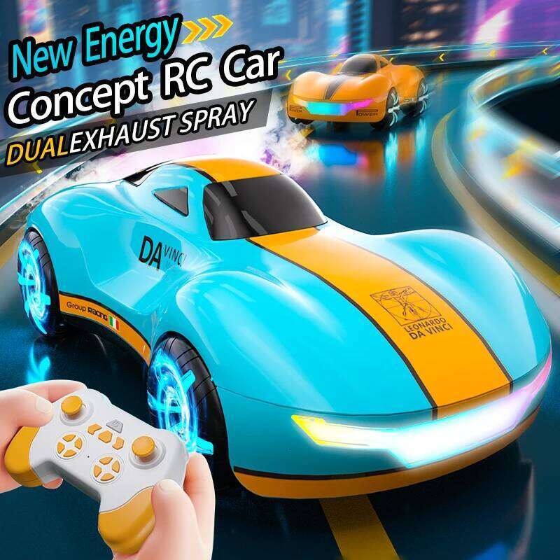 Drift Stunt Car with Light Spray & Sound, 2.4GHz Hobby RC Cars Toy Kids, 360 Rotate, Birthday Gifts for Boys Girls 4-12 C260305