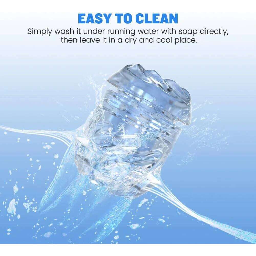 kaifutong Manual Spiral Motion Male Masturbator Sleeve Adult Toys for Men Realistic Pocket Pussy Open Ended Crystal Sex Toy W260305