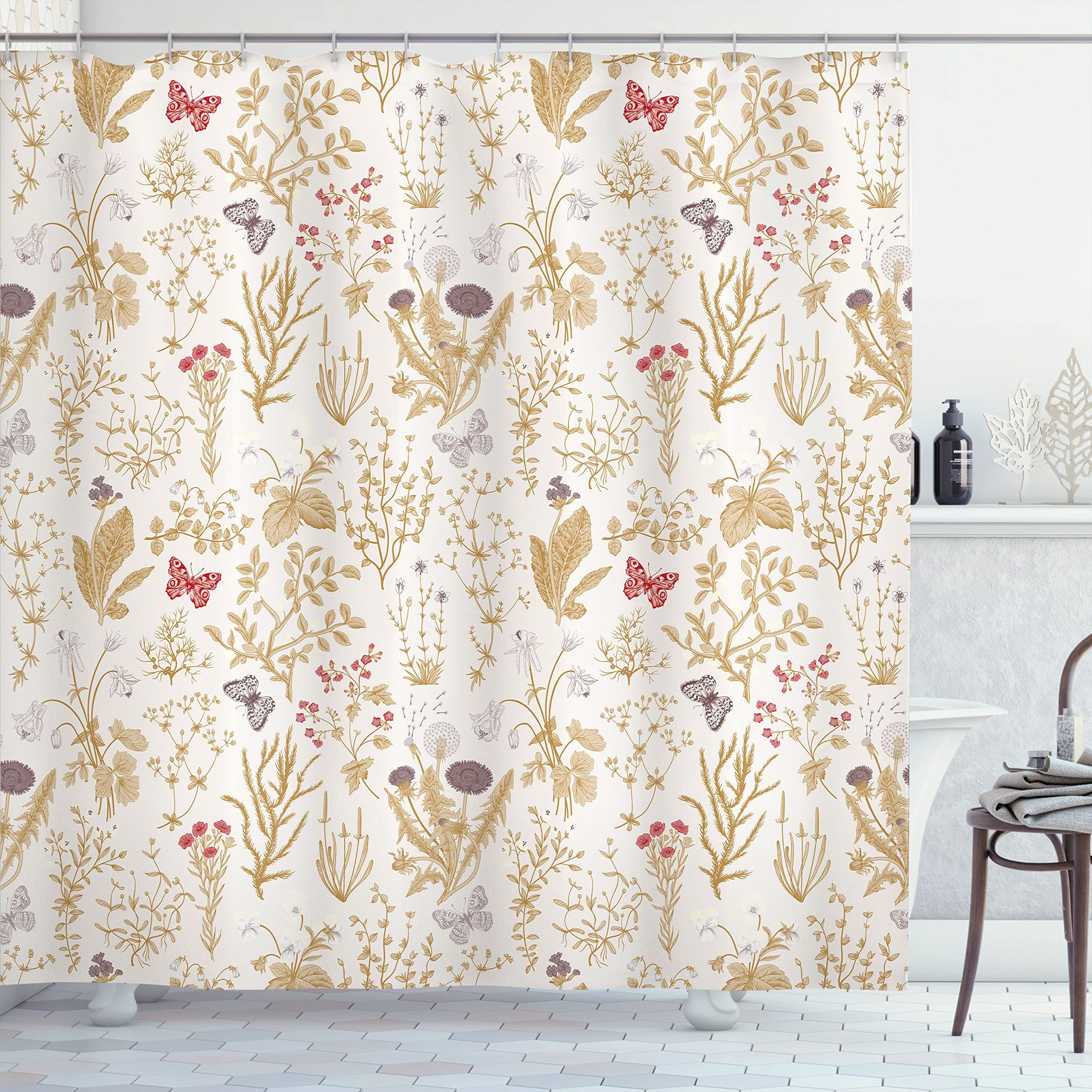 YL-38315 Orange Shower Curtain with Triangular Mosaic Shape and Pattern, Abstract Pixel Effect, Waterproof Shower