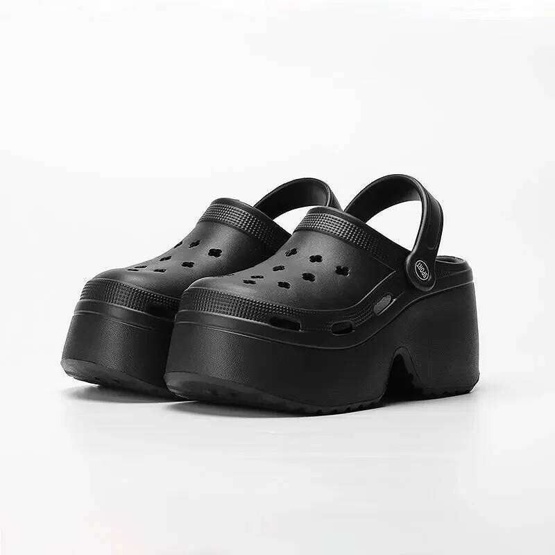 Chunky Platform Clogs Sandals for Women 2024 Summer Non-Slip Beach Slippers Woman Thick Bottom Eva Wedges Sandles Garden Shoes