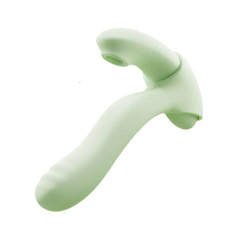2-in-1 Telescopic Thrusting Silicone Dildo with Clitoral Suction Vibrator and Heating Function Detachable Wearable Toy for Women W260305
