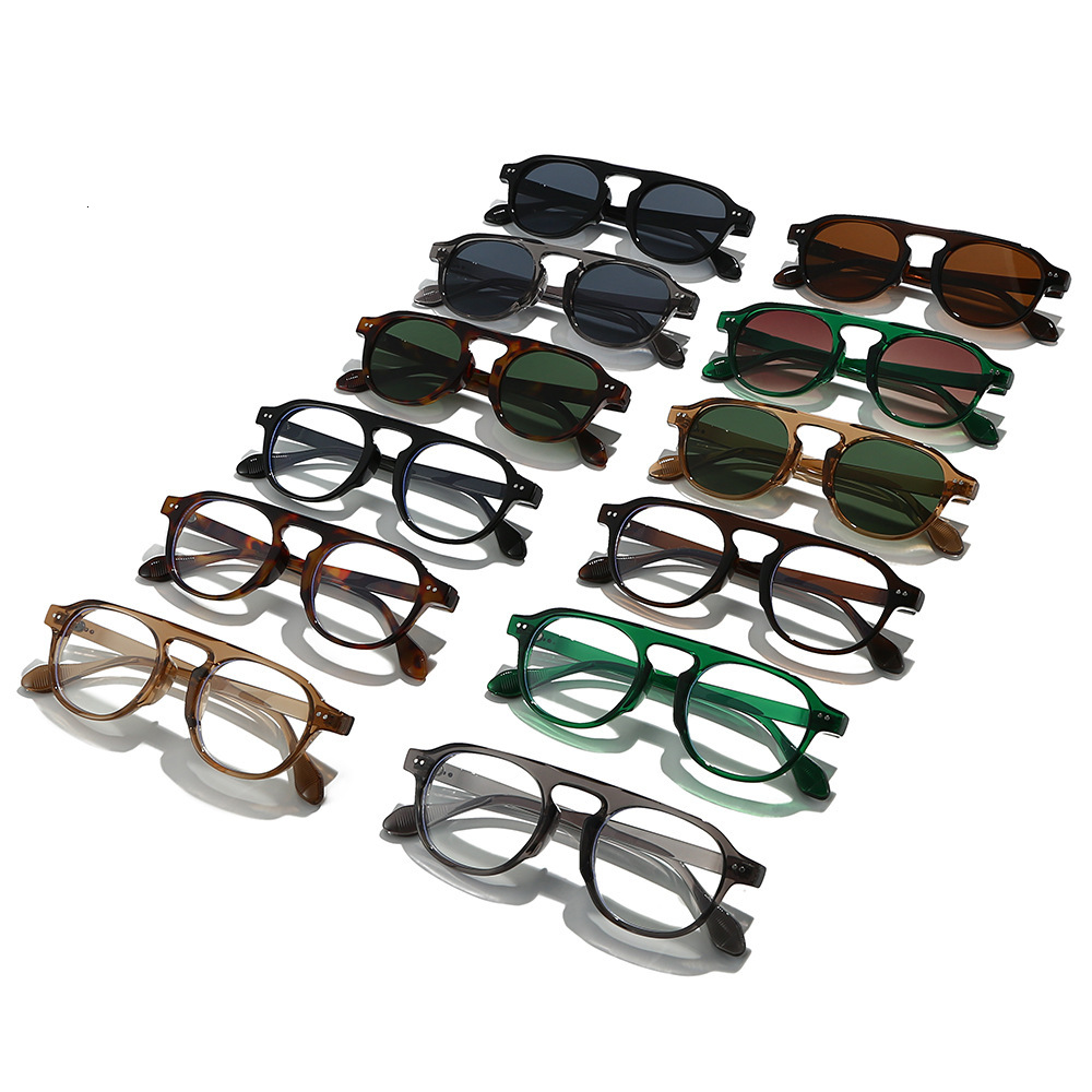 New vintage small round frame sunglasses, Korean version, natural look, face-slimming, fashionable sunglasses for men and women, UV protection, high-e