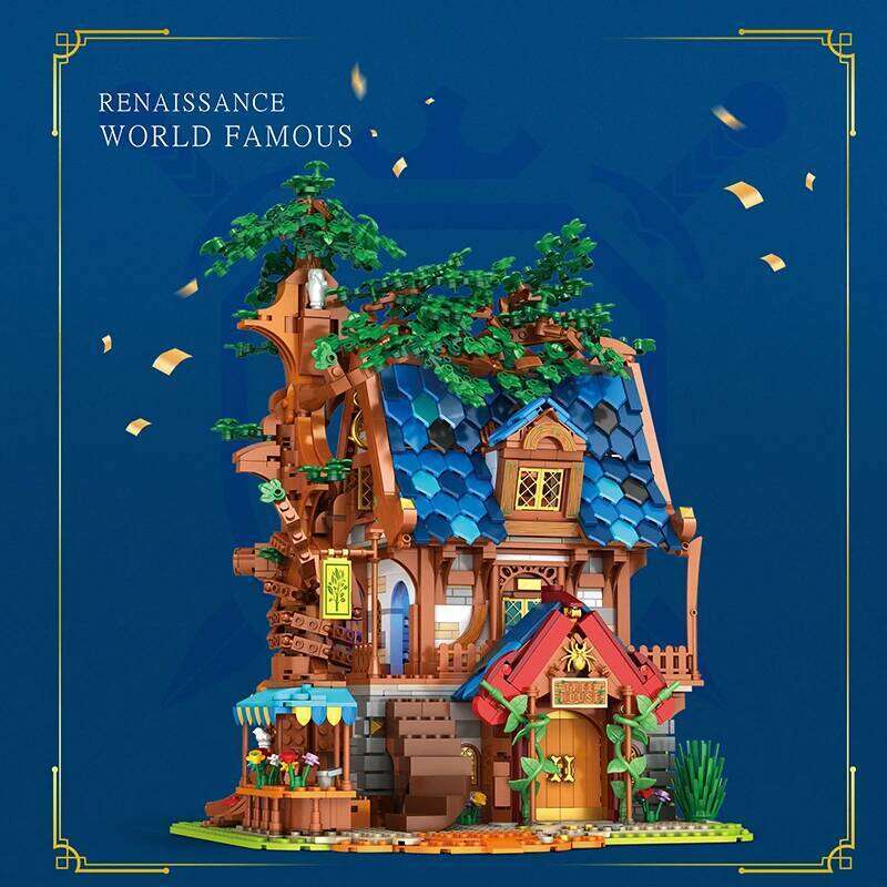 2566PCS Tree House Building Blocks Medieval European City Street View Series MOC Model Bricks Toys For Children's Birthday Gifts Z260305