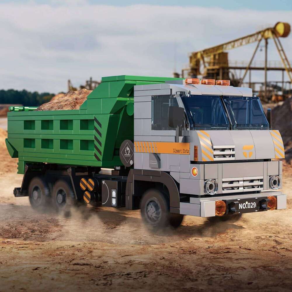 467PCS Cargo Building Blocks Mud Sand Transport Truck Model Bricks Desktop Decoration Diy Toys For Kids Holiday Gifts Z260305