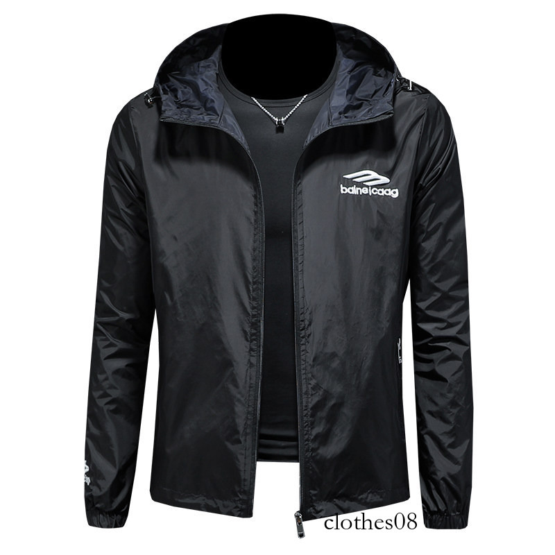 Reversible European Style 2026 Spring New Men's Hooded Embroidered Jacket High-Quality Casual Coat Trendy